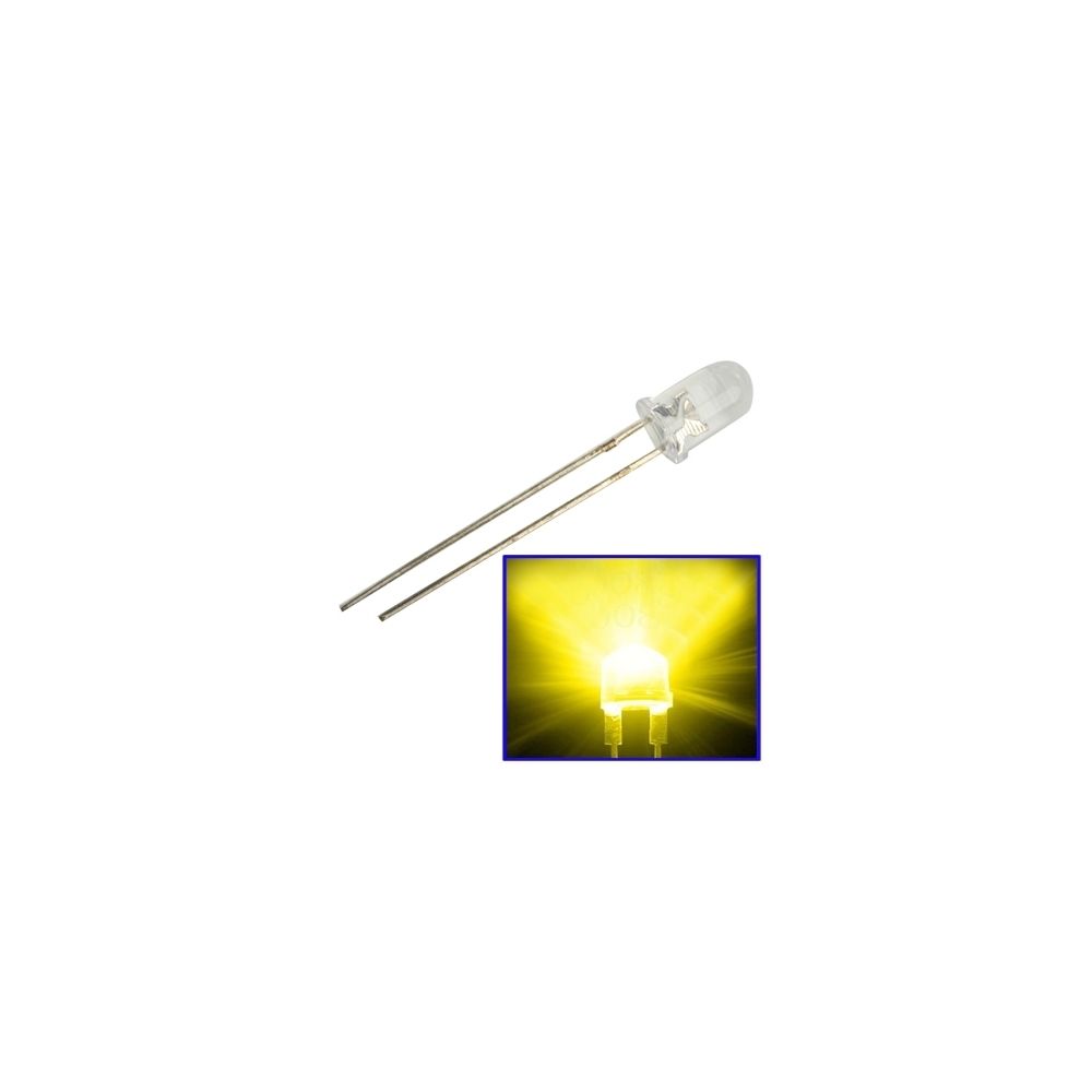 Wewoo - LED Perle jaune pour 1000pcs 1000pcs 3mm Lumière Eau Claire Lampe 1000pcs dans un emballage, le prix est - Ampoules LED