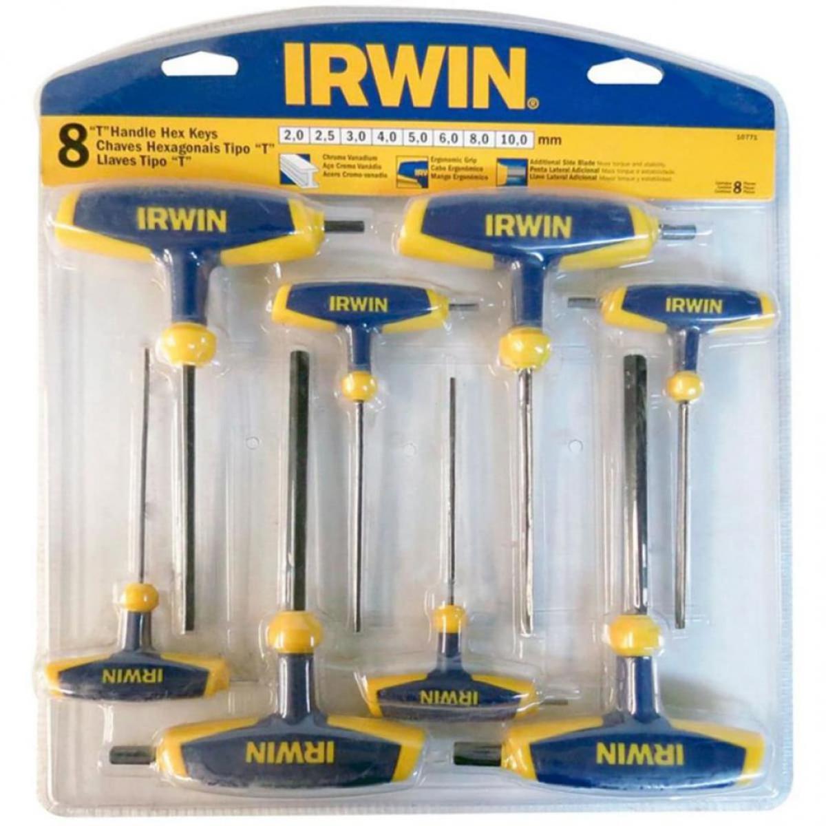 Irwin - Irwin Set de 8 clés hexagonales à manche en T de T10771 - Clés et douilles