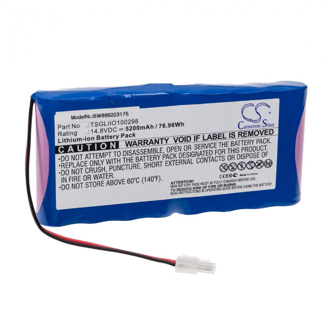 Vhbw - vhbw Batterie remplacement pour Charter Kontron TSGLIIO100298 pour appareil médical (5200mAh, 14,8V, Li-ion) - Piles spécifiques