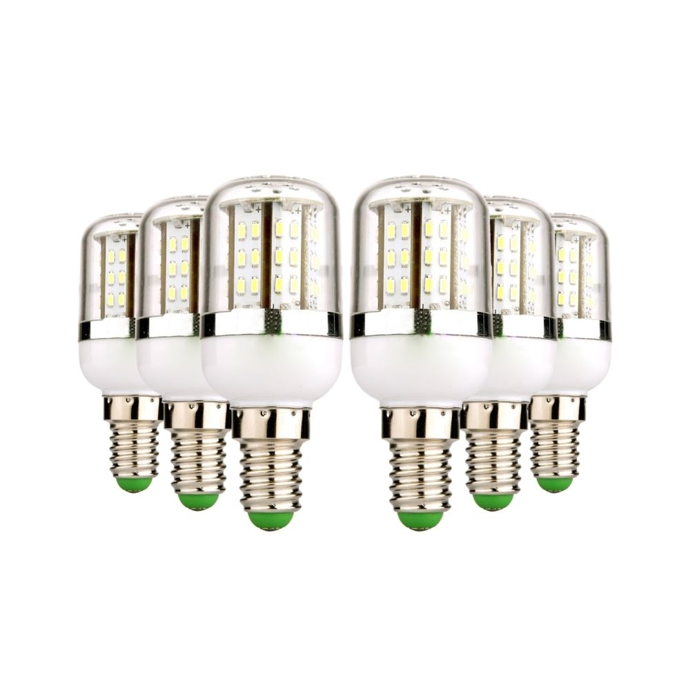 Wewoo - Ampoule LED SMD 3014 6 PCS E14 5W 48LED 3014SMD 400-500LM Maïs, AC / DC 12-24V (Blanc Chaud) - Ampoules LED