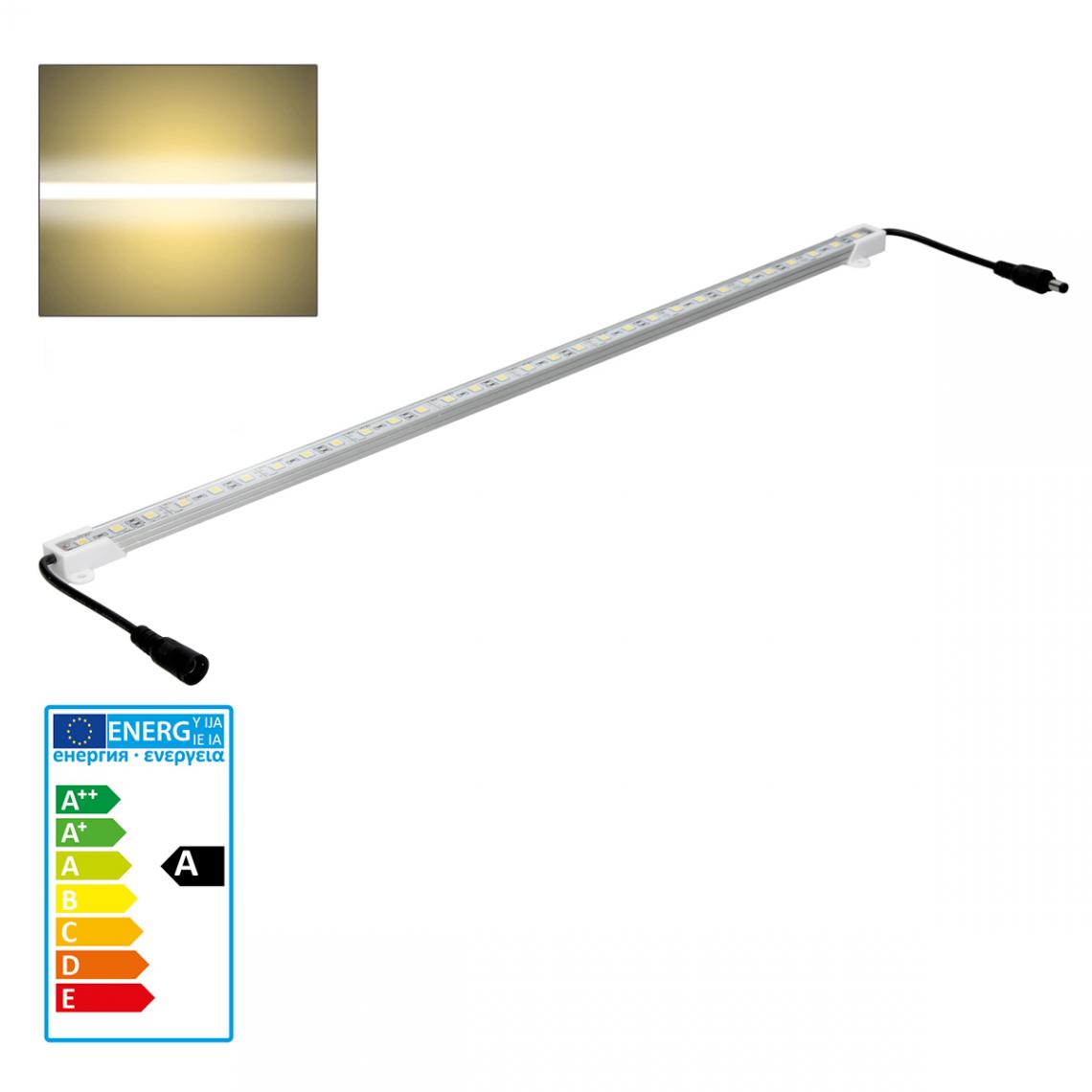 Ecd Germany - ECD Germany Bande de lumière Barre lumineuse blanc chaud 500mm LED IP65 éclairage sous-meuble - Ruban LED
