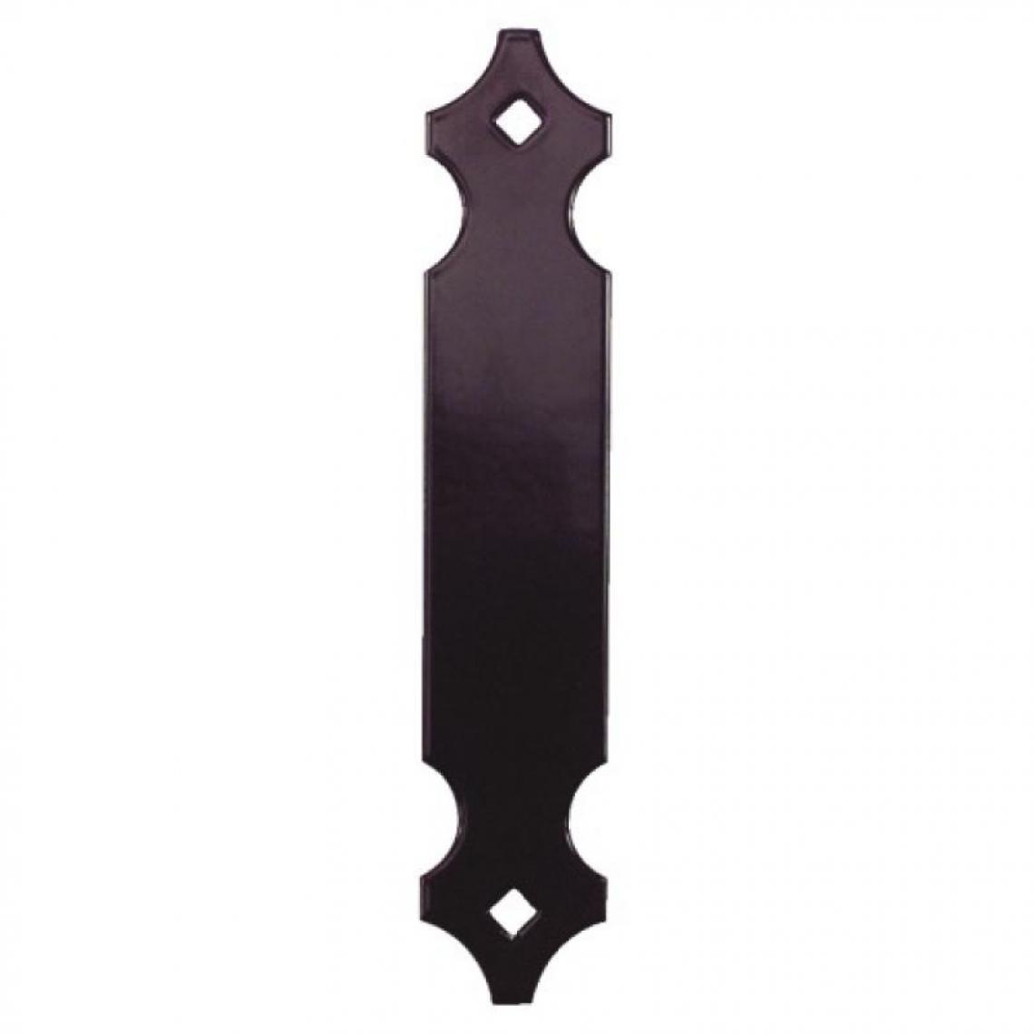Torbel Industrie - Contre paumelle milieu finition noir 179 x 35 x 3 mm pour volets aluminium et PVC - Charnière de fenetre