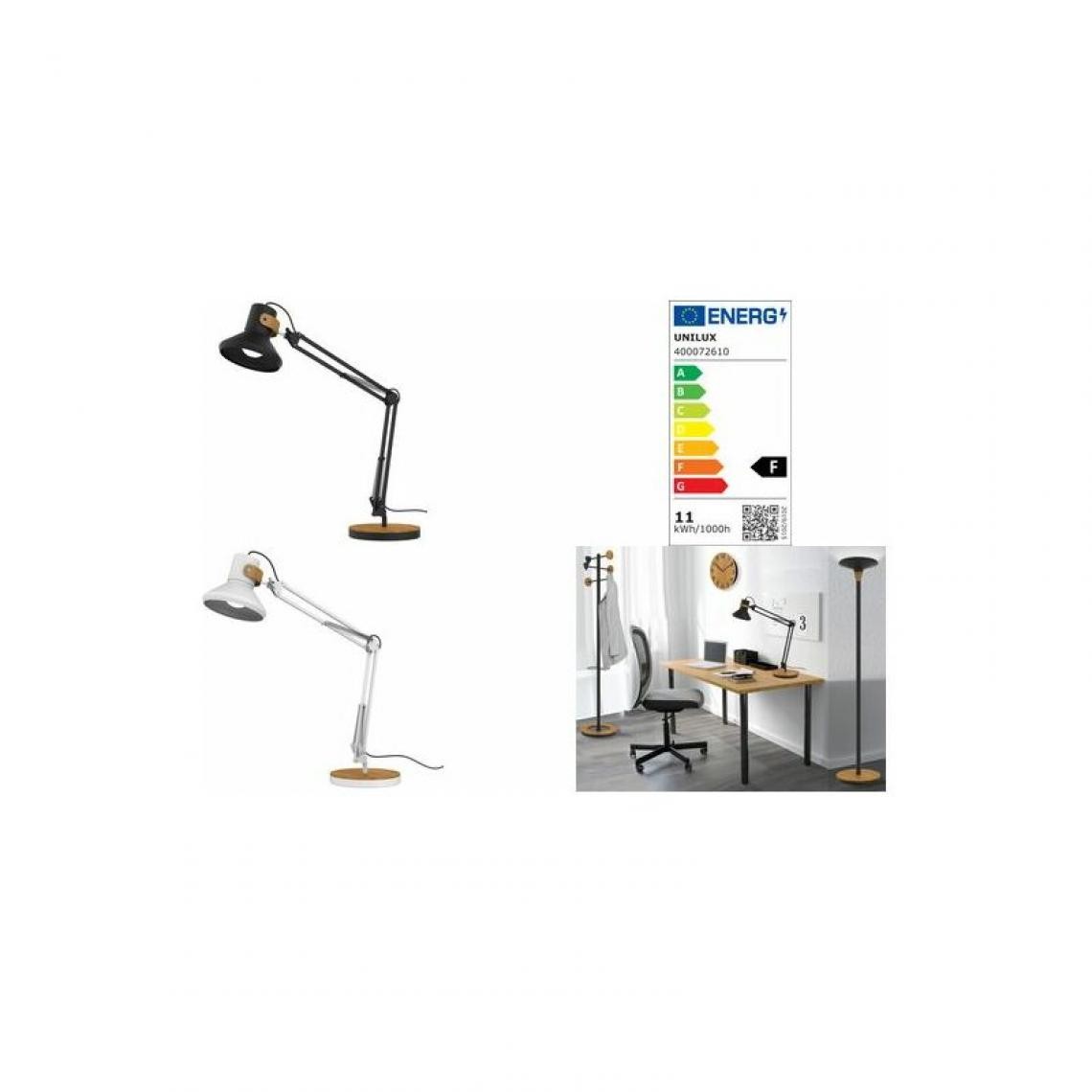 Unilux - UNILUX Lampe de bureau à LED BAYA BAMBOO, noir - bambou () - Ruban LED