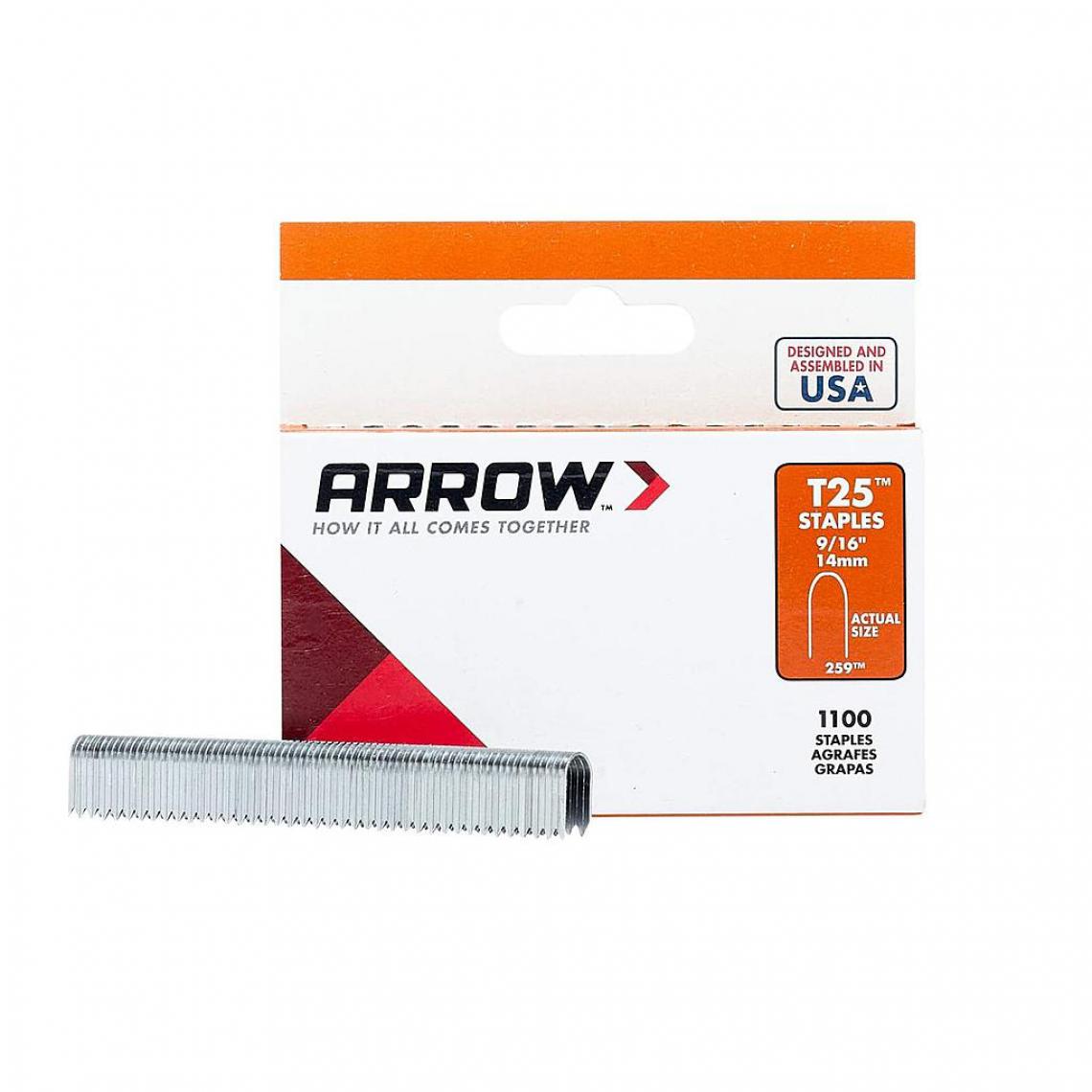 Arrow - Arrow - Boîte de 1000 Agrafes T25 14 mm - Agrafeuses