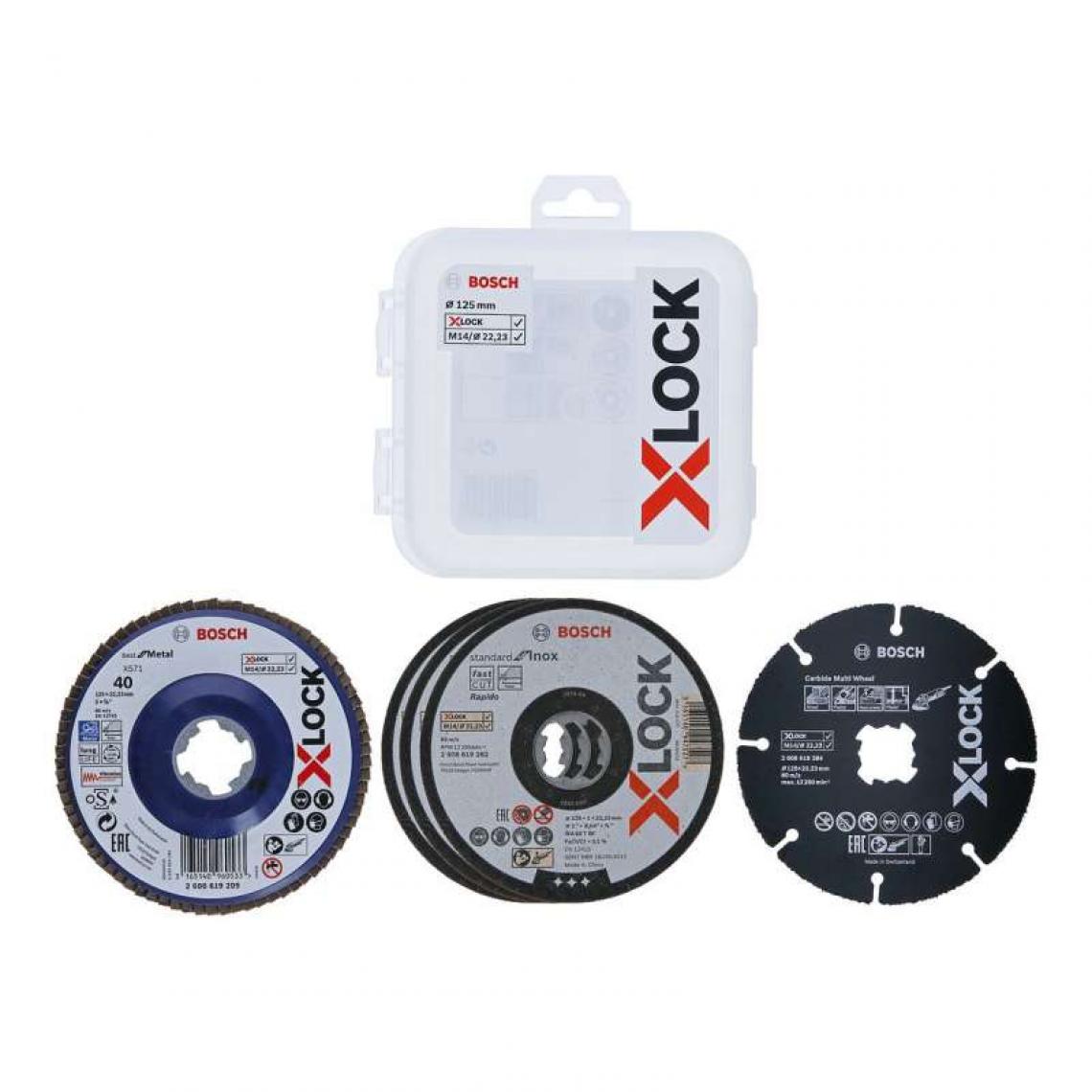 Bosch - Kit disques X-Lock 125 mm BOSCH - 2608619374 - Accessoires sciage, tronçonnage