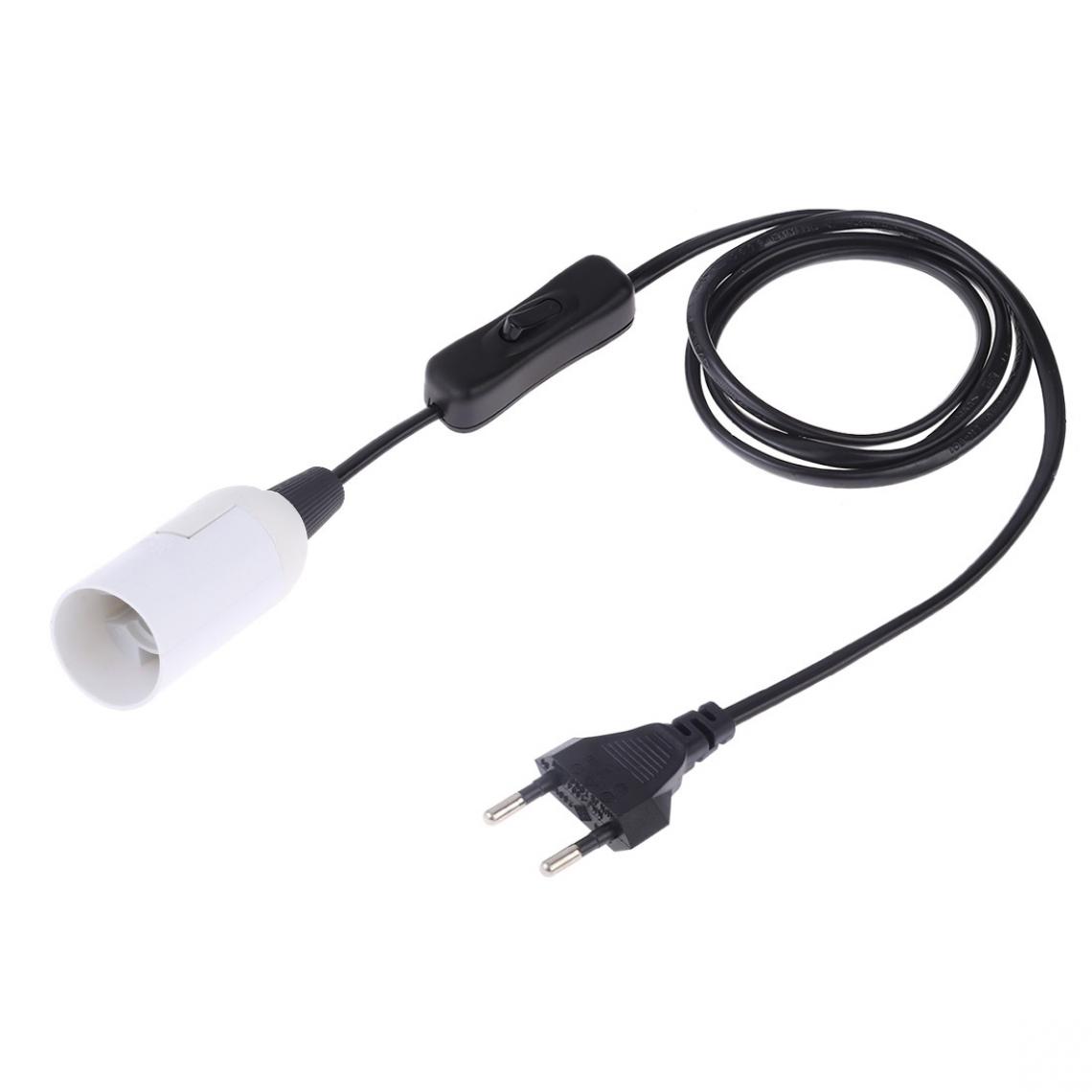 Wewoo - E14 Wire Cap Switch Support de lampe Chandelier Prise de courant avec rallonge de 1,5 mFiche EU Blanc - Douilles électriques