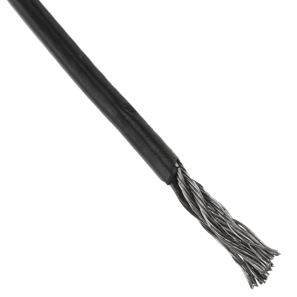 Bematik - Câble en acier inoxydable 7x19 de 2 mm. Bobine de 100 m. PVC noir - Fils et câbles électriques