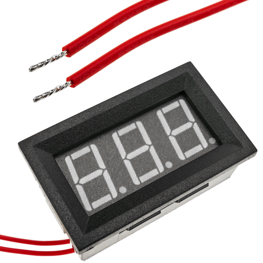 Bematik - Affichage LCD à 3 chiffres bleu avec voltmètre 60-500V avec cadre - Appareils de mesure