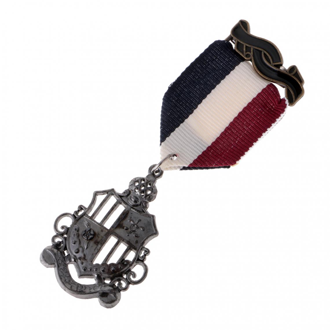 marque generique - Vintage Broche Médaille Costume Style Marin Américain Épingle Punk Bijoux Unisexe - Broches de maçon