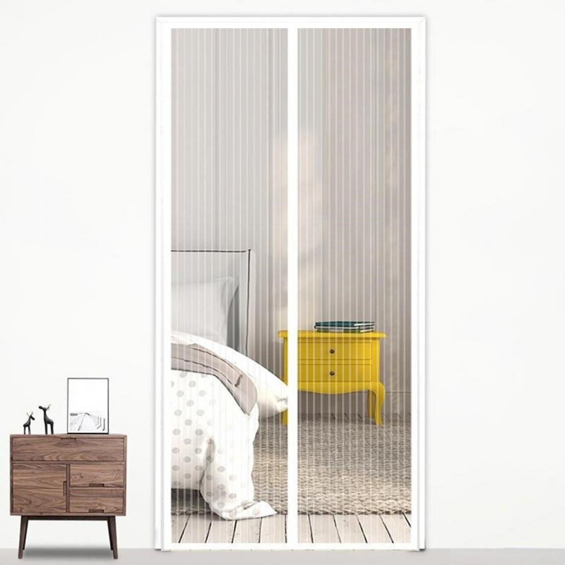 Wewoo - Rideau de porte moustiquaire magnétique anti-moustique Magic Meshtaille 210x100cm blanc - Moustiquaire Fenêtre