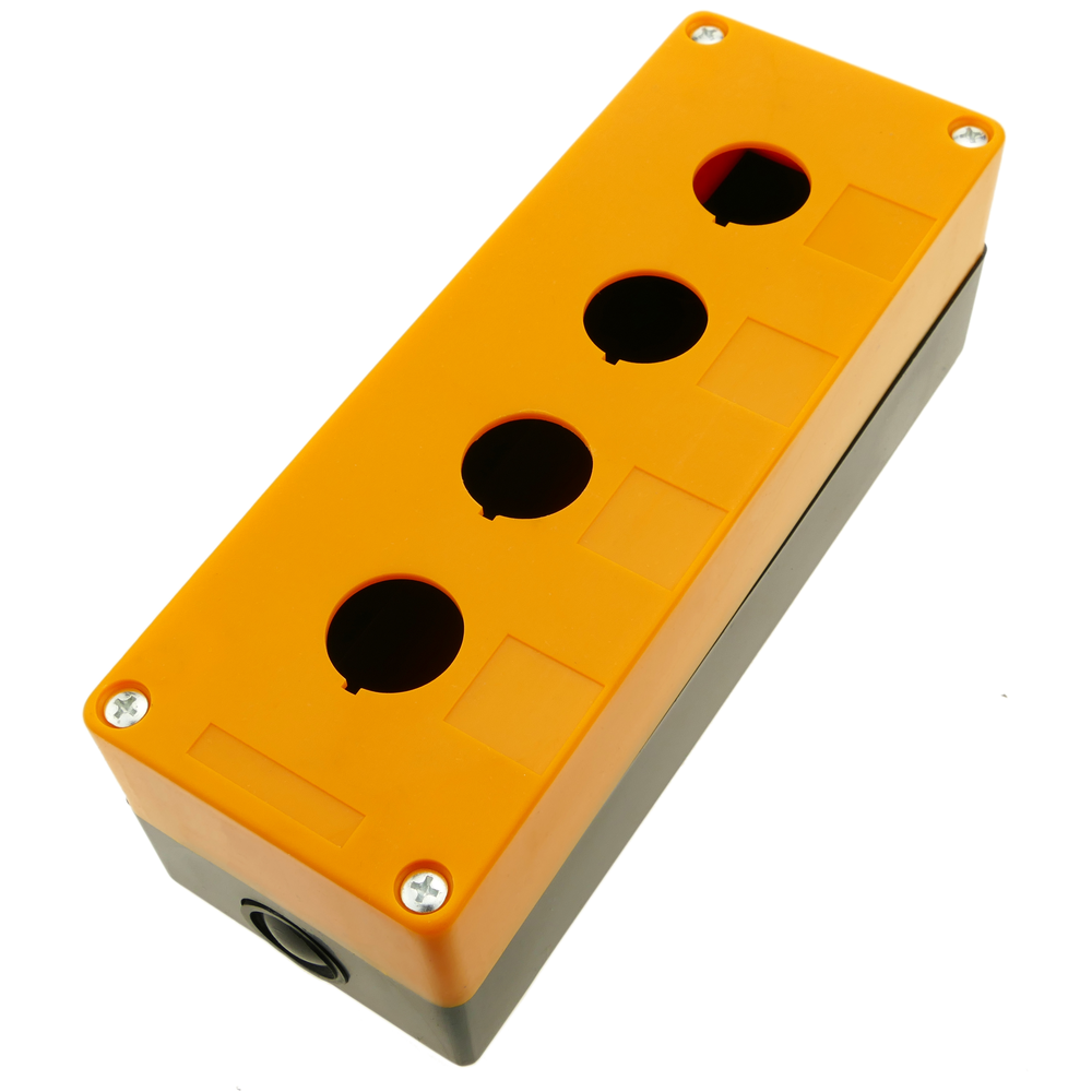 Bematik - Boîte de contrôle pour appareils électriques 4 bouton poussoir ou commutateur 22mm jaune - Interrupteurs et prises étanches