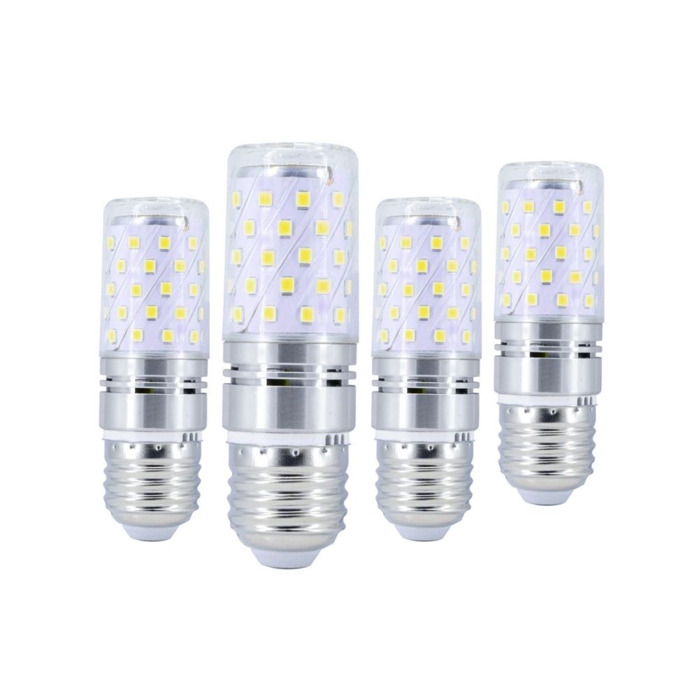 Wewoo - Ampoule LED E27 Ampoules, 8W Candélabre Équivalent de 70 Watts, 700lm, Base bougie décorative E27 Maïs Ampoules lustre non dimmable Lampe 4PCS (Blanc froid) - Ampoules LED