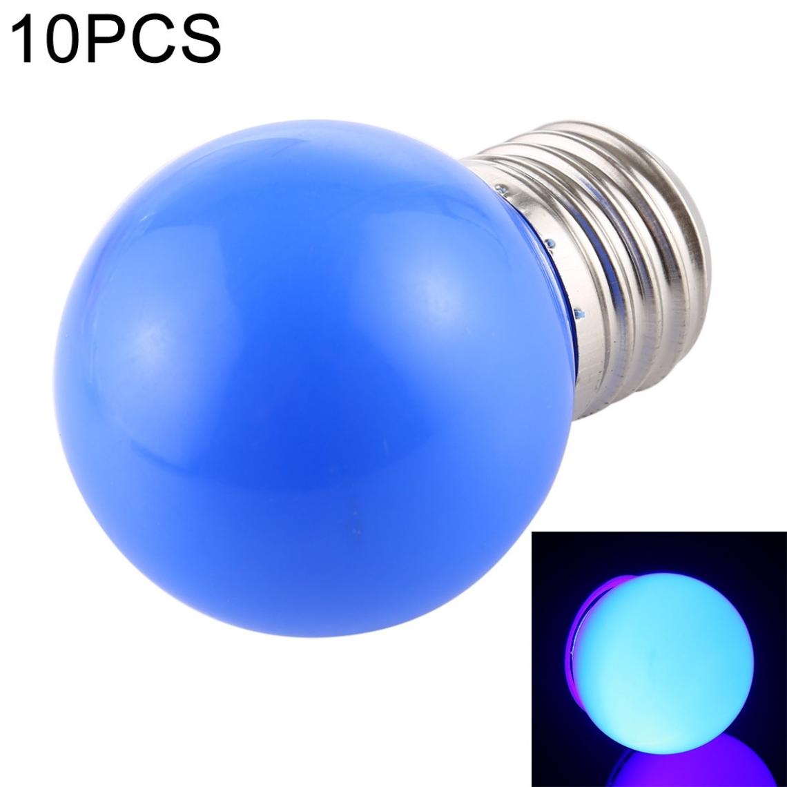 Wewoo - 10 PCS 2W E27 2835 SMD décoration de la maison ampoules LEDAC 110V lumière bleue - Ampoules LED
