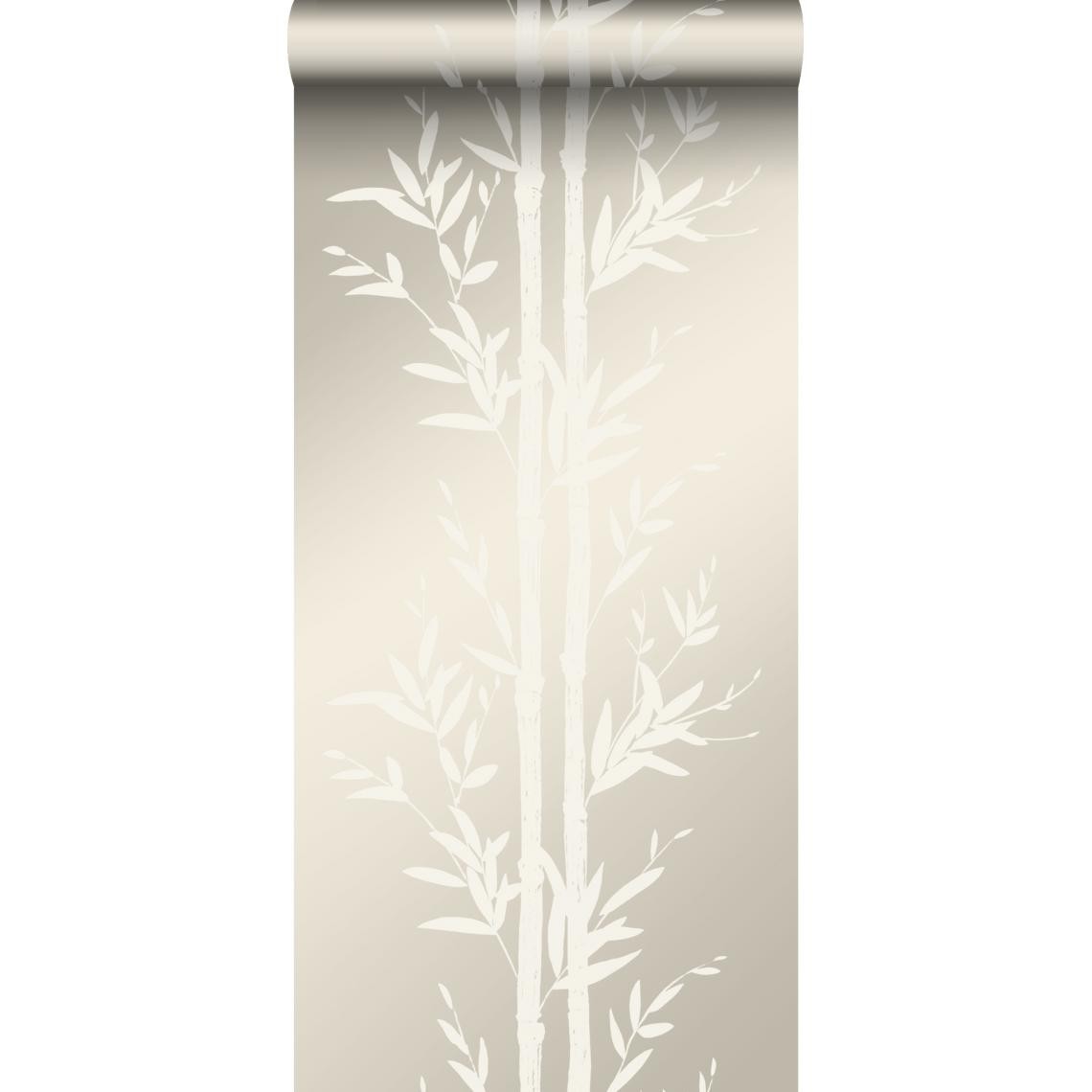 Origin - Origin papier peint bambou blanc cassé - 345750 - 53 cm x 10,05 m - Papier peint