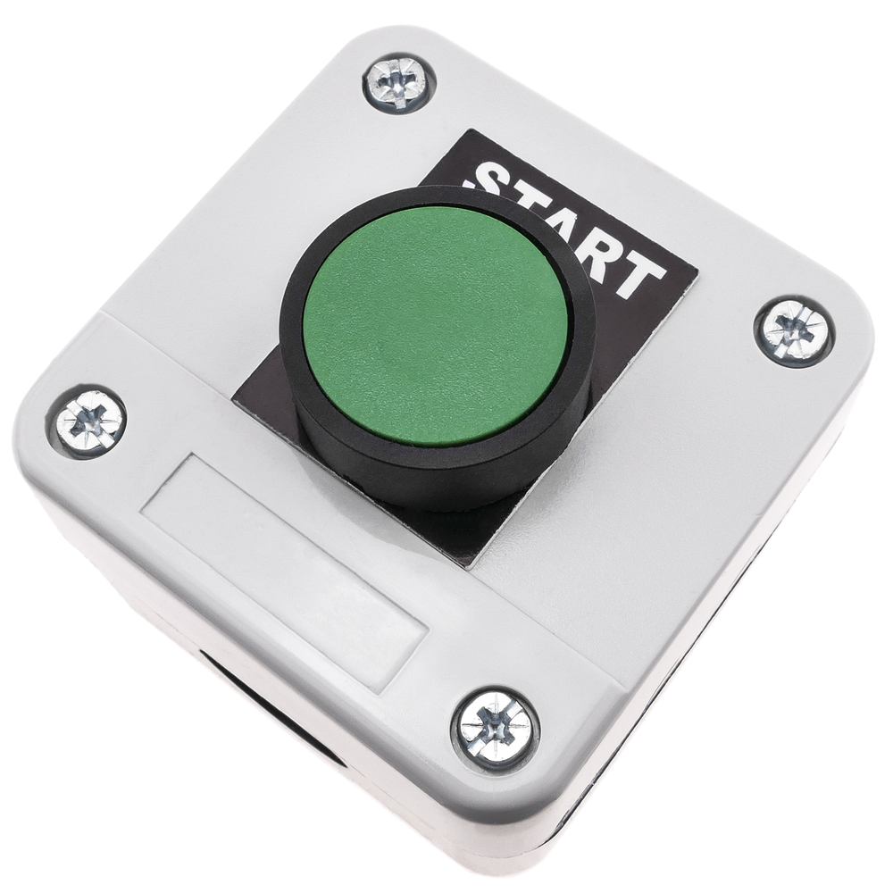 Bematik - Boîte de commande avec 1 bouton poussoir momentanés vert 1NO étiquette START - Interrupteurs et prises étanches