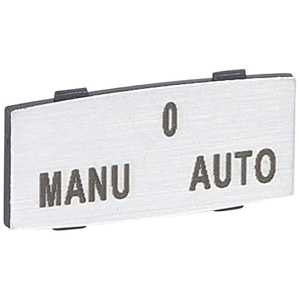Legrand - etiquette legrand osmoz aluminium avec texte manu 0 auto - petit modèle - Autres équipements modulaires