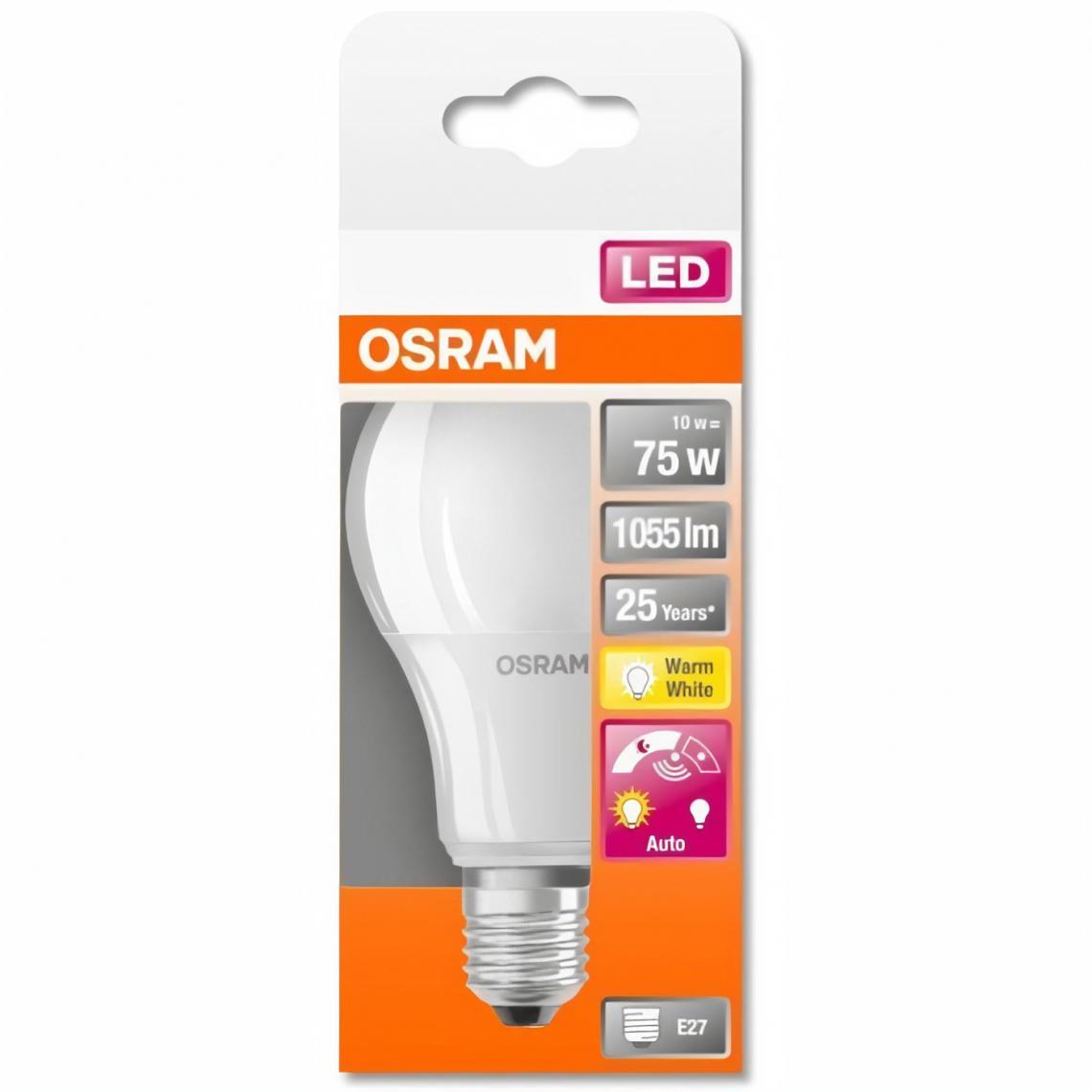 Osram - OSRAM Ampoule STAR+ LED Standard Daylight sensor 10W=75 E27 - Ampoules LED