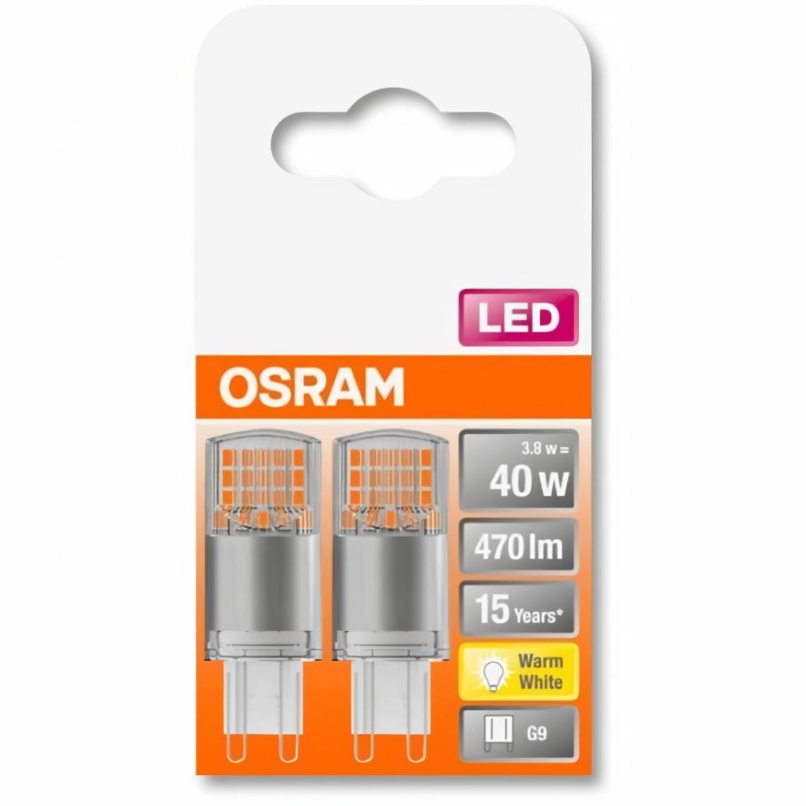 Osram - OSRAM BTE2 Ampoule LED Capsule clair 3,8W=40 G9 chaud - Ampoules LED