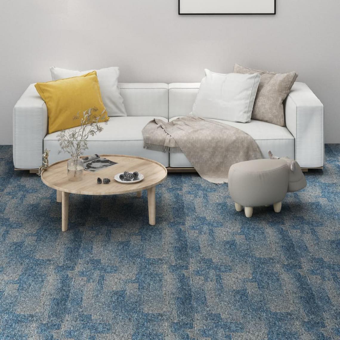 Vidaxl - vidaXL Carreaux de tapis de sol 20 pcs 5 m² Bleu clair - Sol PVC
