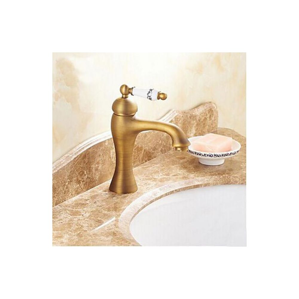 Lookshop - Robinet salle de bain avec finition en laiton pour un style inspiré de modèle antique - Robinet de lavabo