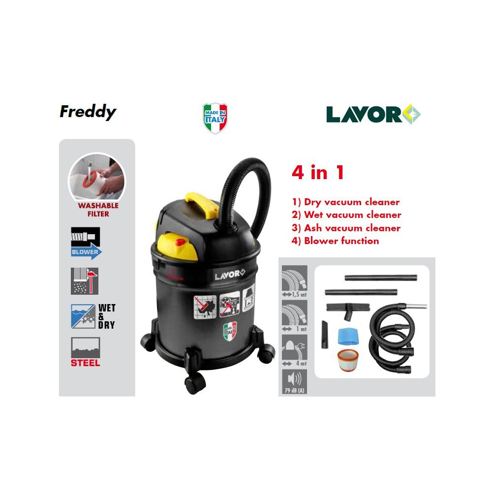 Lavor - Lavor - Aspirateur 4 en 1 (cendre, poussière,eau et fonction soufflerie) 1000W 20L 35L/s - FREDDY - Aspirateurs industriels