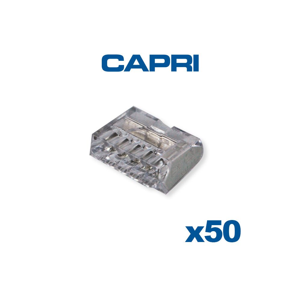 Capri - Capri - Bornes automatiques 5 entrées Gris Boite de 50 pièces - Accessoires de câblage