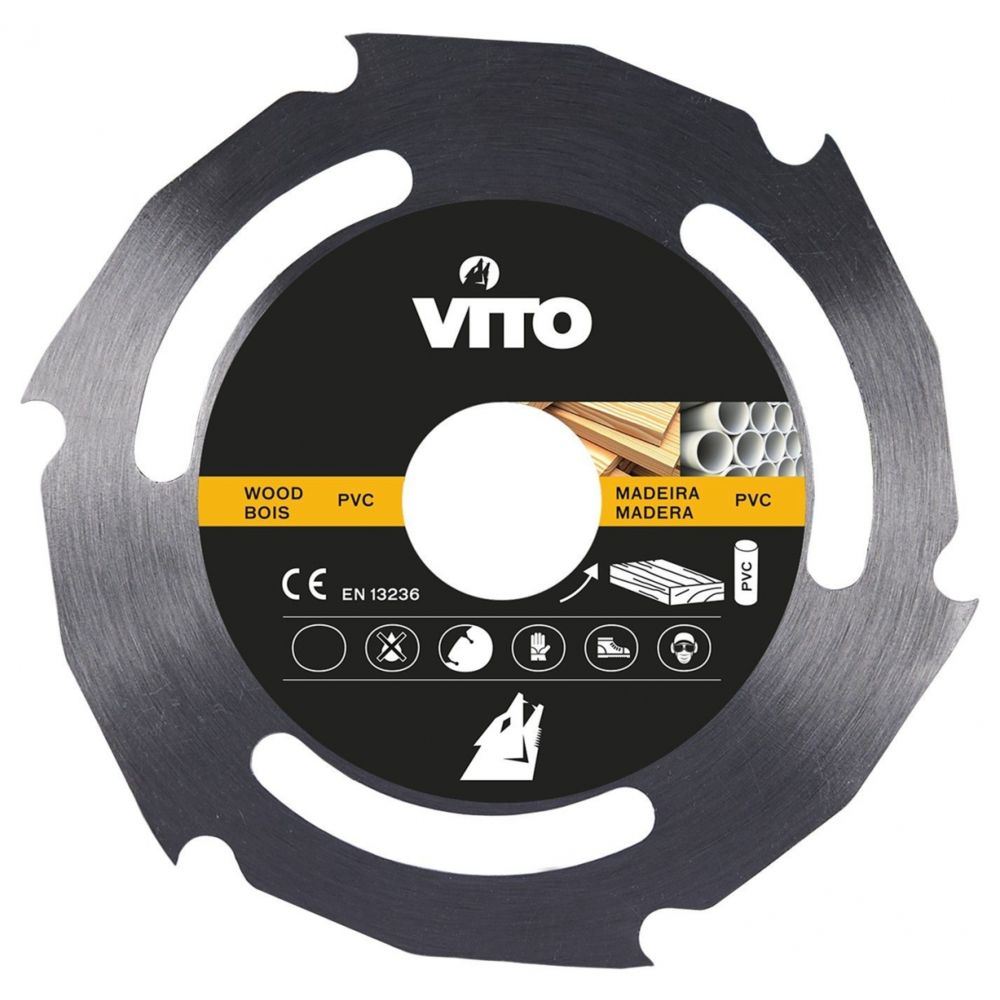 Vito Pro-Power - Disque coupe bois et PVC 230 mm VITO Meuleuse Alésage 22.5mm - Accessoires meulage