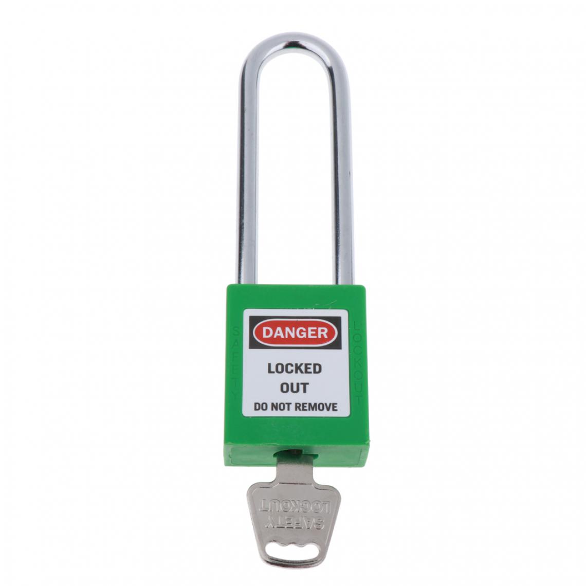 marque generique - Cadenas de consignation de sécurité à clé à clé Inox de 76 mm vert _2 - Bloque-porte