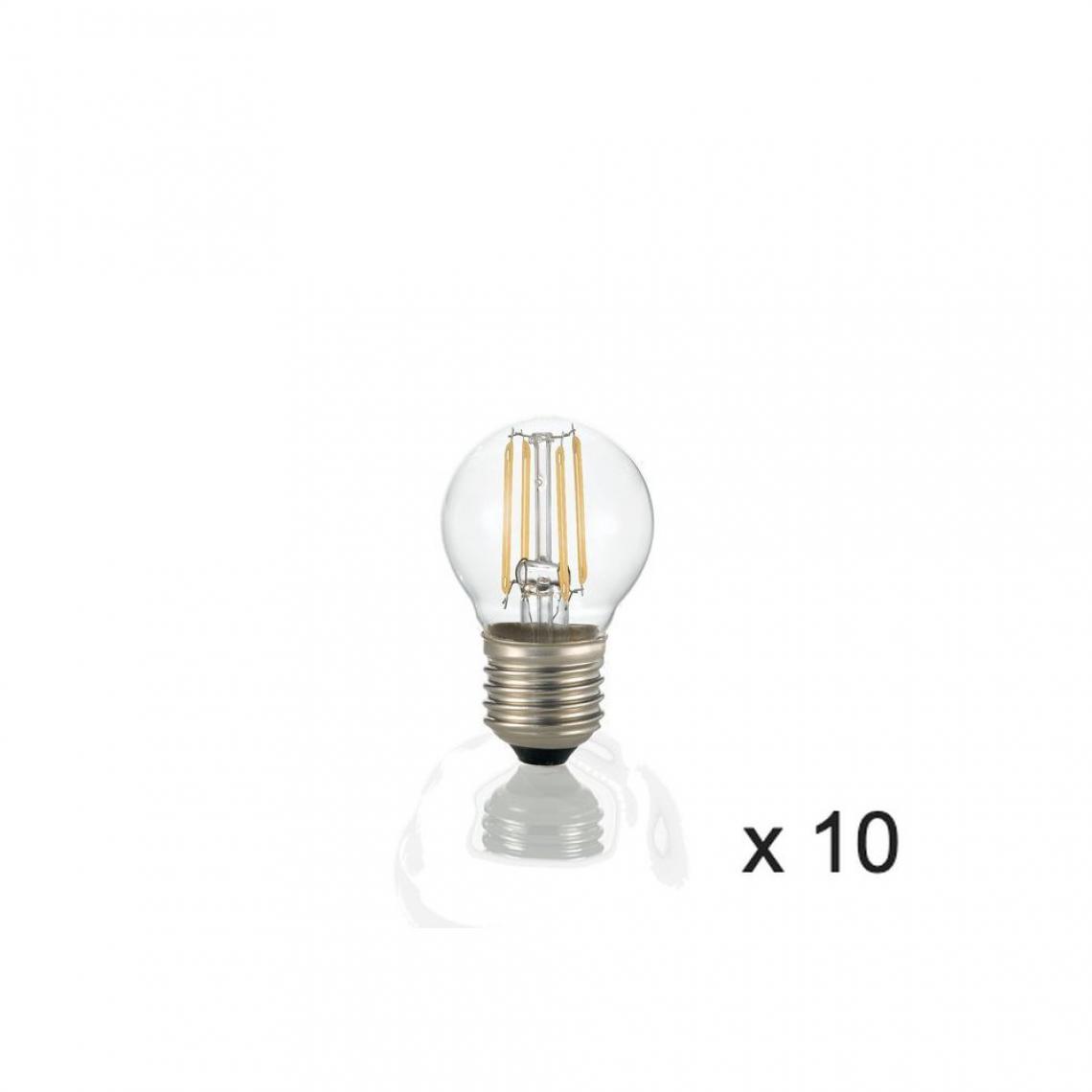 Ideal Lux - Ampoule (x10) 4W E27 Transparent D4,5 101279 - Ampoules LED