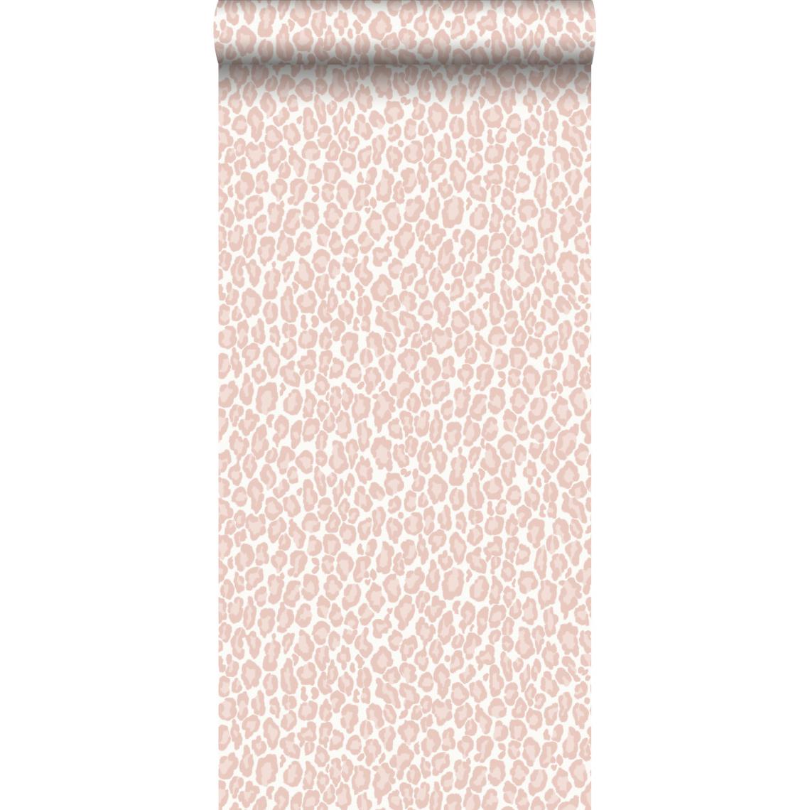 ESTAhome - ESTAhome papier peint peau de léopard rose clair - 139150 - 0.53 x 10.05 m - Papier peint