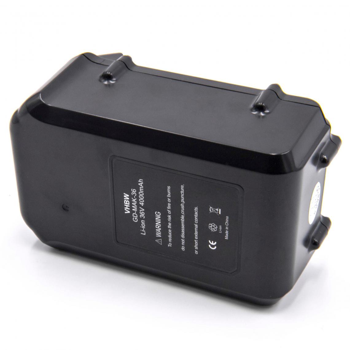 Vhbw - vhbw 1x batterie compatible avec Makita BUC250RDE, BUC250Z, BUH550, BUH550RDE, BUH550Z outil électrique (4000 mAh, Li-ion, 36 V) - Accessoires vissage, perçage
