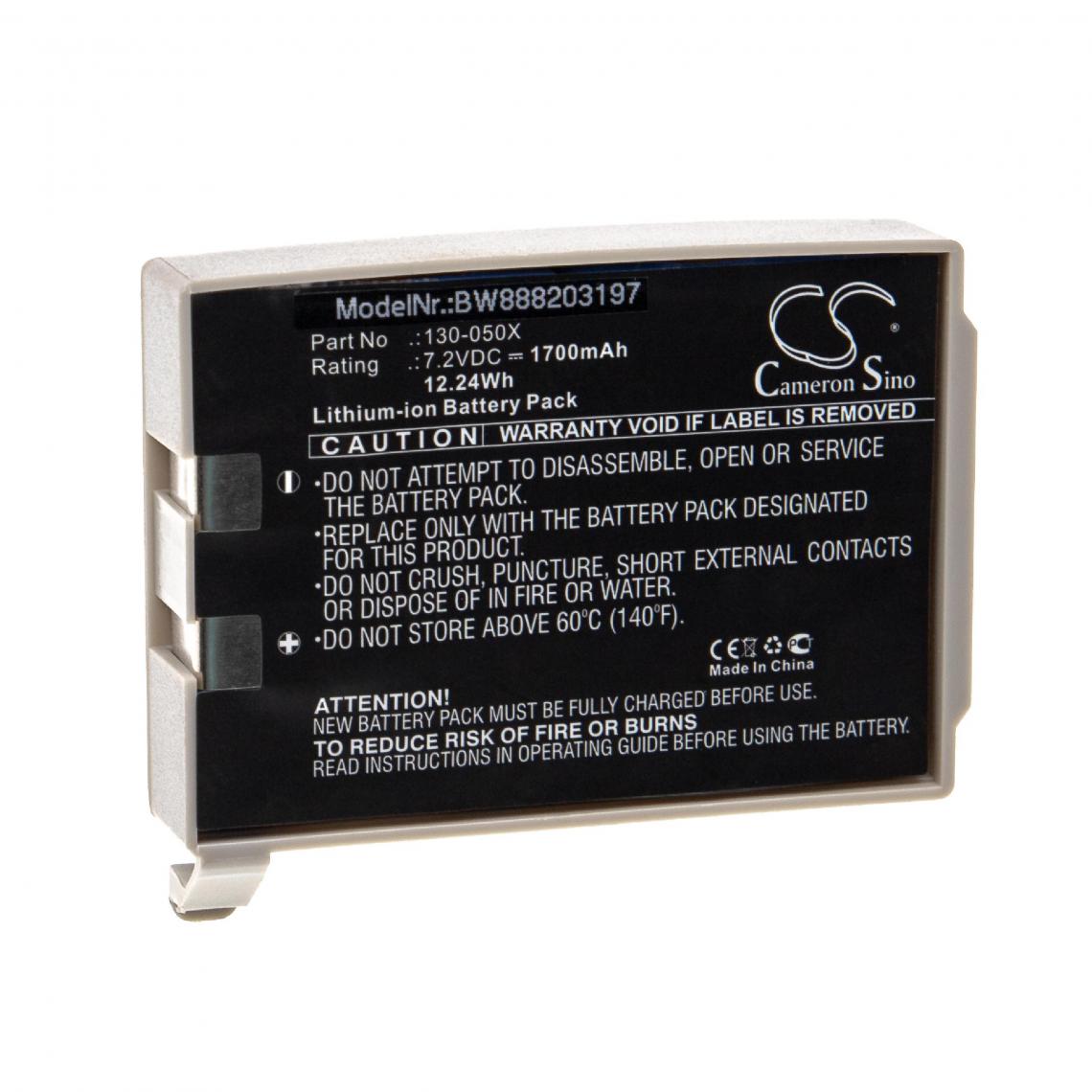 Vhbw - vhbw Batterie compatible avec CME BodyGuard 323 appareil médical (1700mAh, 7,2V, Li-ion) - Piles spécifiques