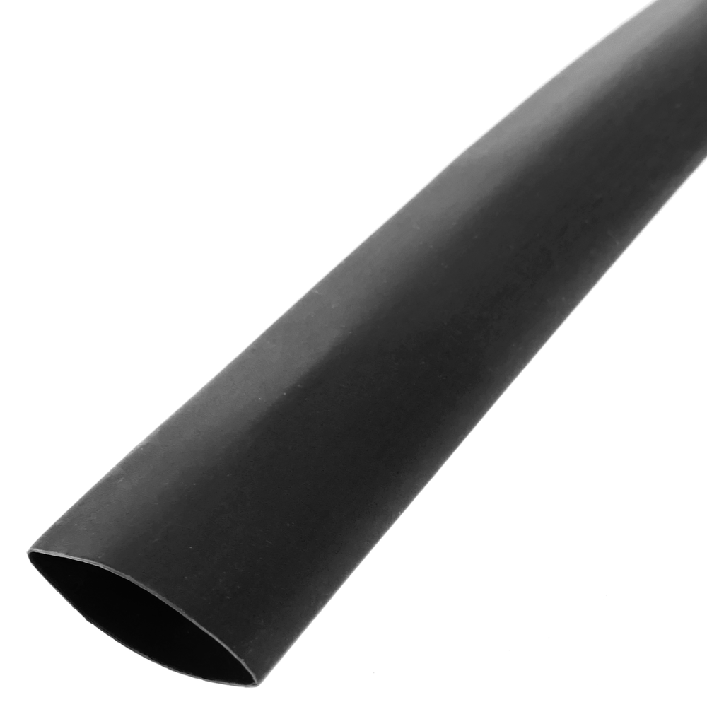 Bematik - Gaine thermorétractable noire de 12,7 mm en rouleau de 3m - Fils et câbles électriques