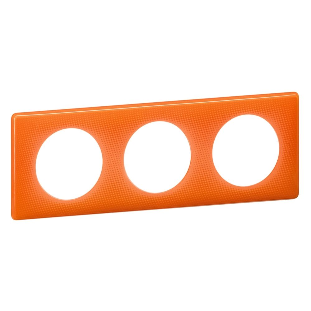 Legrand - plaque legrand céliane 3 postes orange 70s - Interrupteurs et prises en saillie