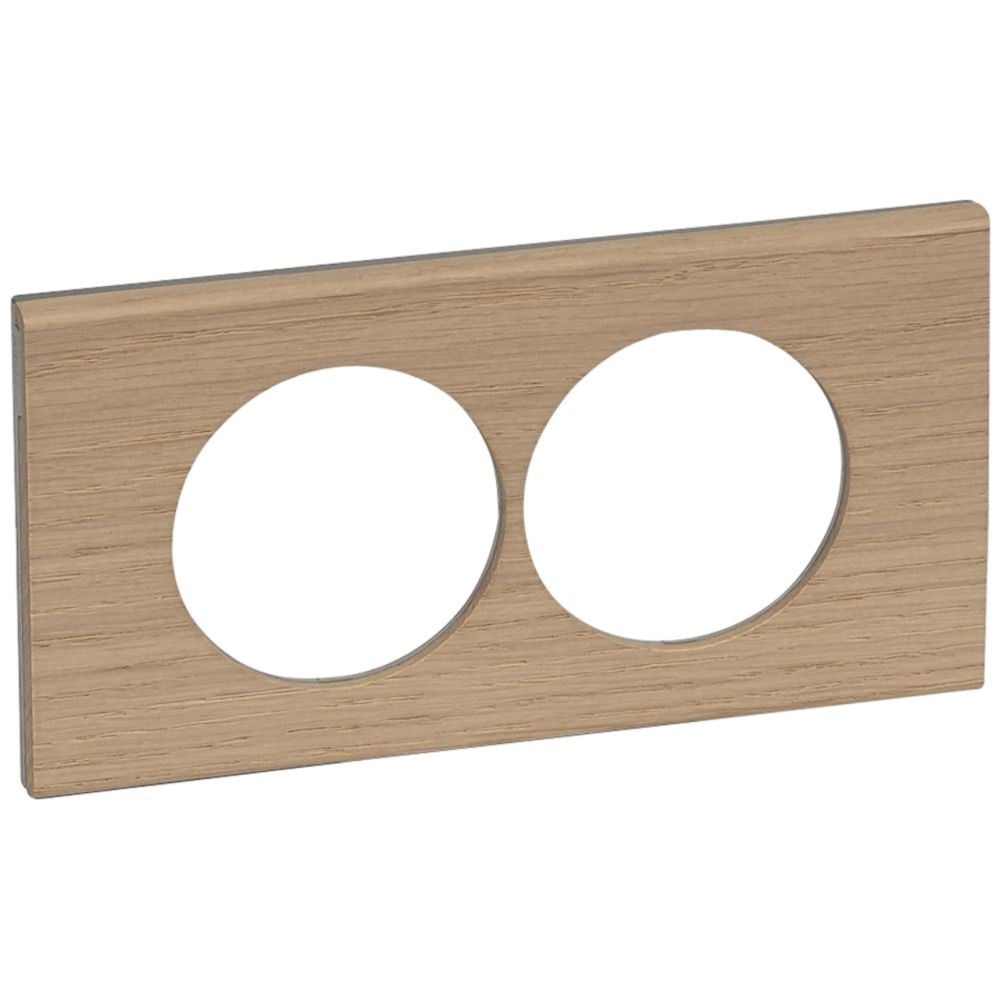 Legrand - plaque céliane 2 postes chêne blanchi pour la rénovation - Interrupteurs et prises en saillie
