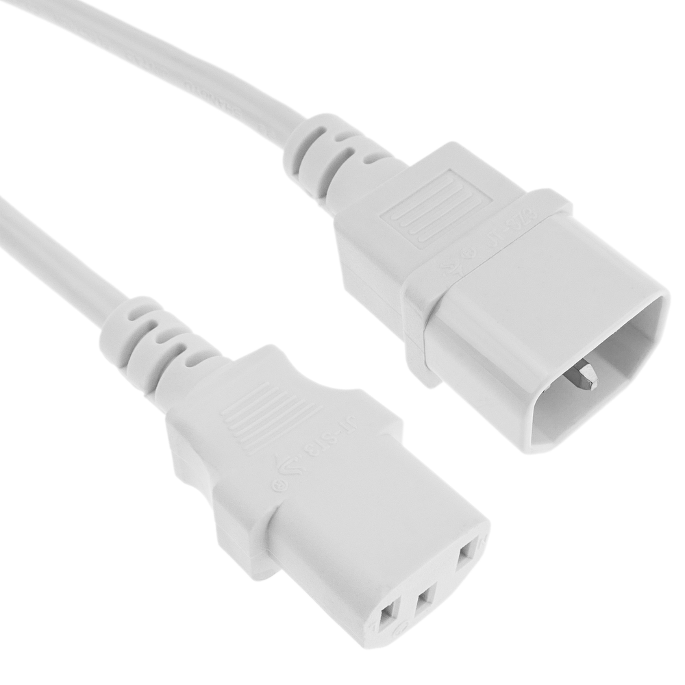 Bematik - Câble d'alimentation IEC-60320 blanc C13-C14 1,8 m - Fils et câbles électriques
