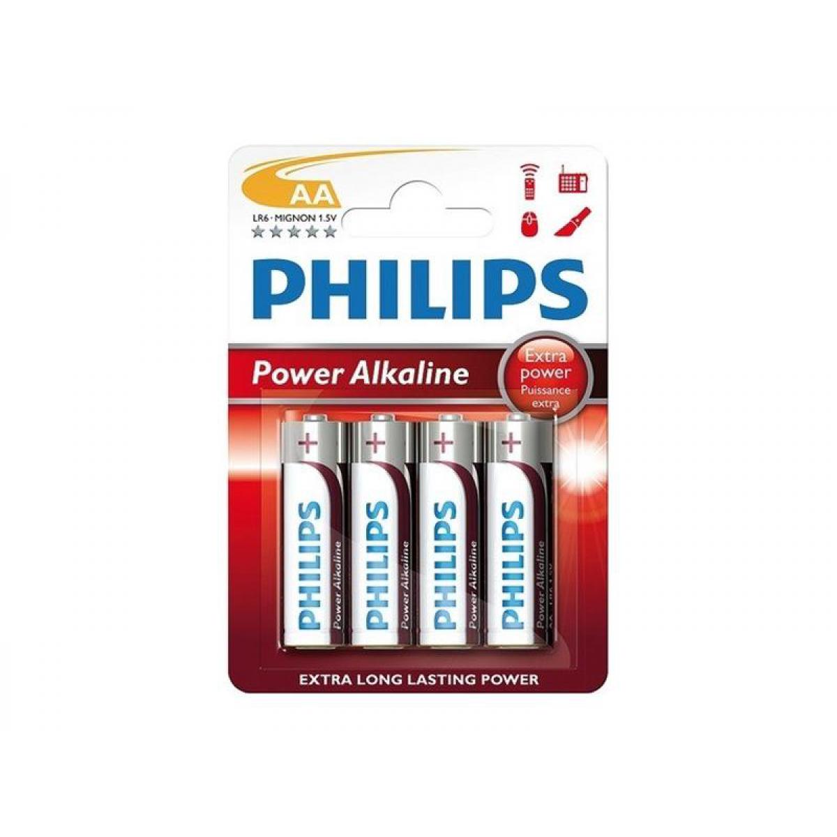 Appetitissime - Pack de 4 piles Philips Power Alkaline LR06 Mignon AA - Piles standard
