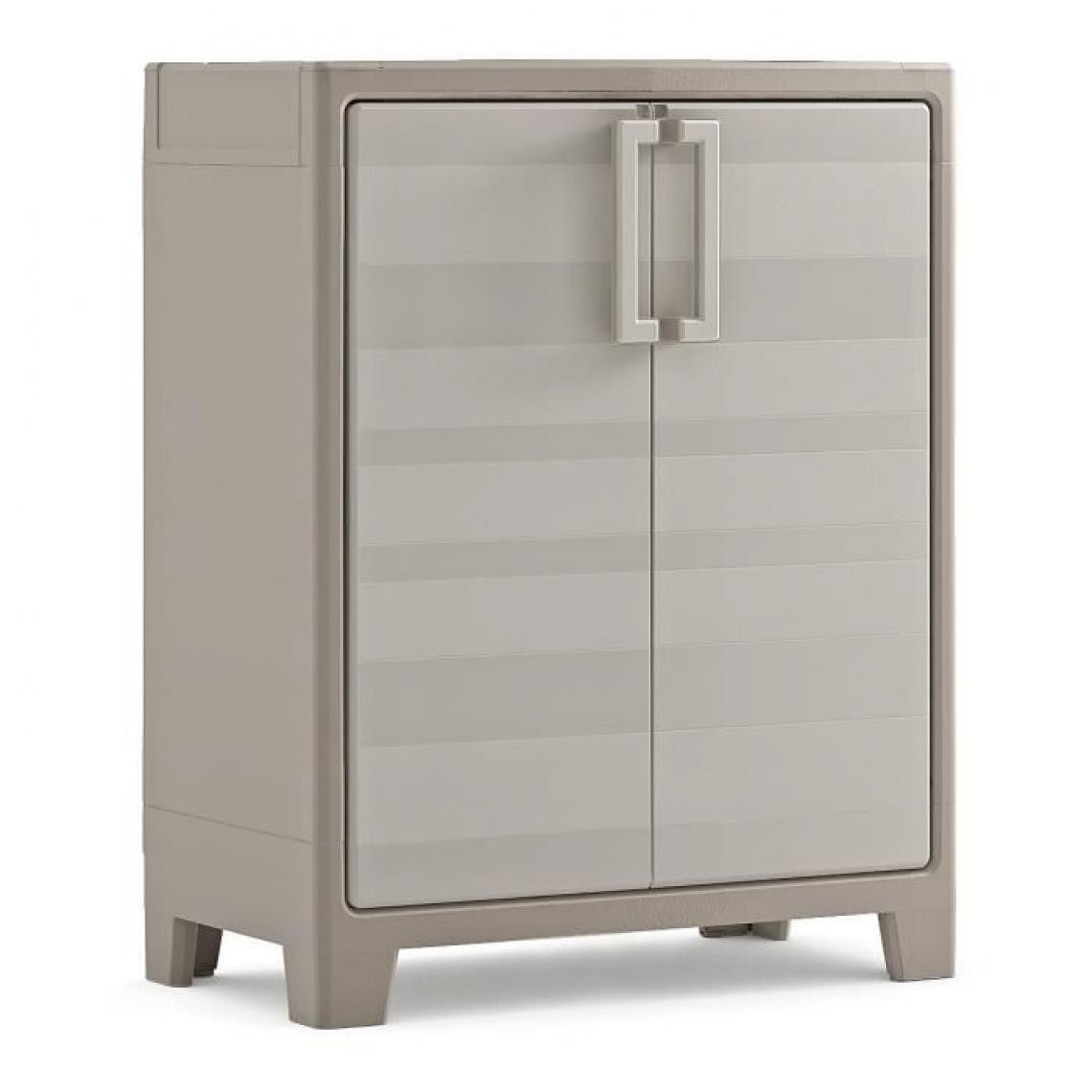 Keter - Armoire basse GULLIVER - Beige Sable - Armoires