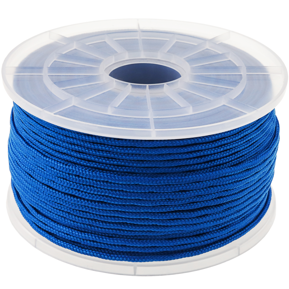 Primematik - Corde tressée à fils multiples PP 100 m x 3 mm bleu - Corde et sangle