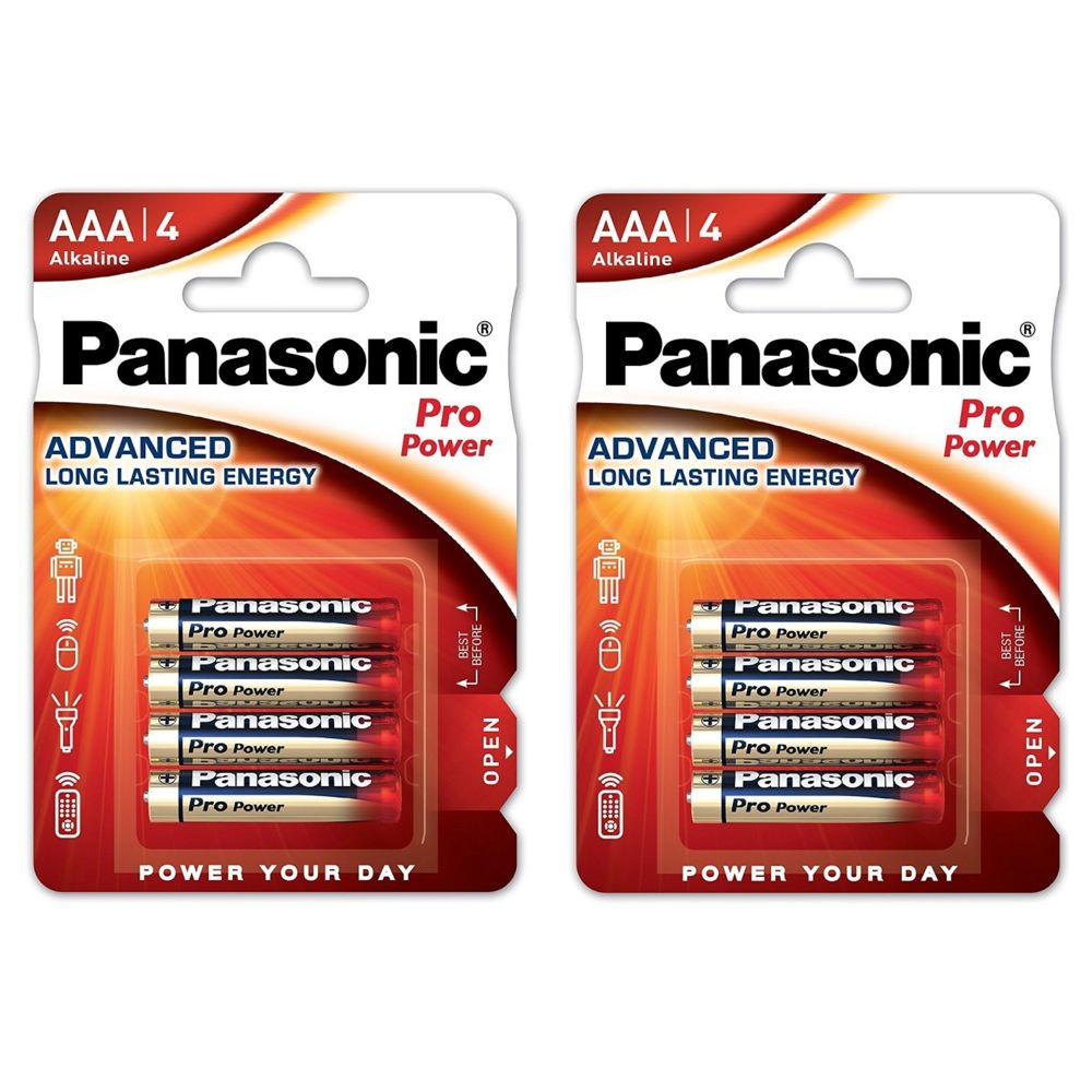 Appetitissime - Pack de 8 Piles Alcaline LR03 Micro AAA Panasonic Pro Power - Piles standard