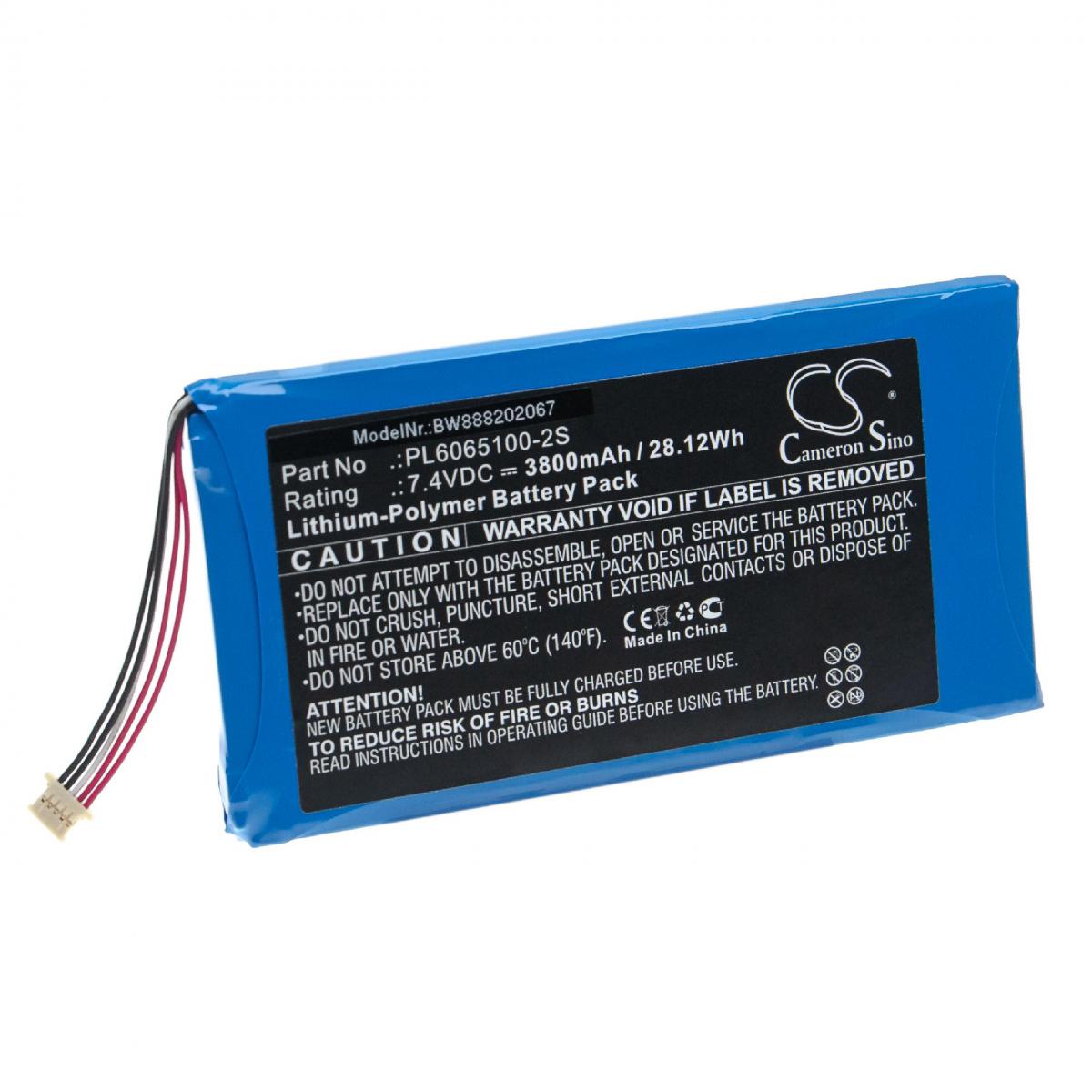 Vhbw - vhbw batterie compatible avec Xtool EZ300 Pro, EZ400 Pro, i80 Pad appareil de diagnostique automobile (3800mAh, 7,4V, Li-polymère) - Piles rechargeables