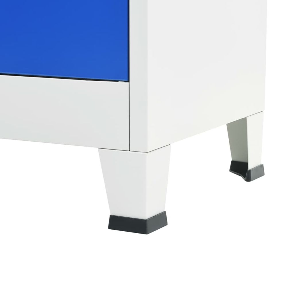 marque generique - Icaverne - Casiers et armoires de rangement gamme Armoire de bureau Métal 90 x 40 x 180 cm Gris et bleu - Casiers de rangement