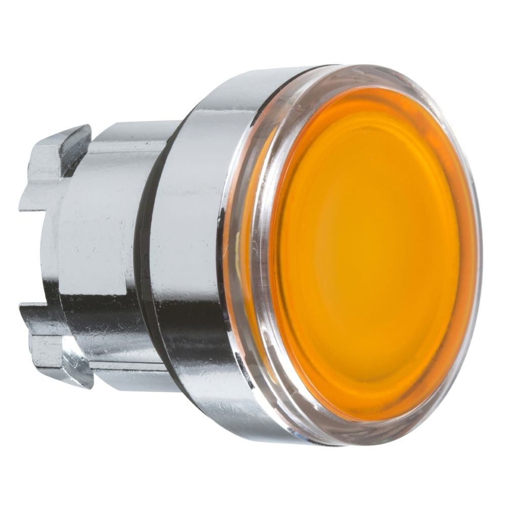 Schneider Electric - tête bouton poussoir - pousser - lumineux - affleurant - orange - schneider zb4bh053 - Autres équipements modulaires