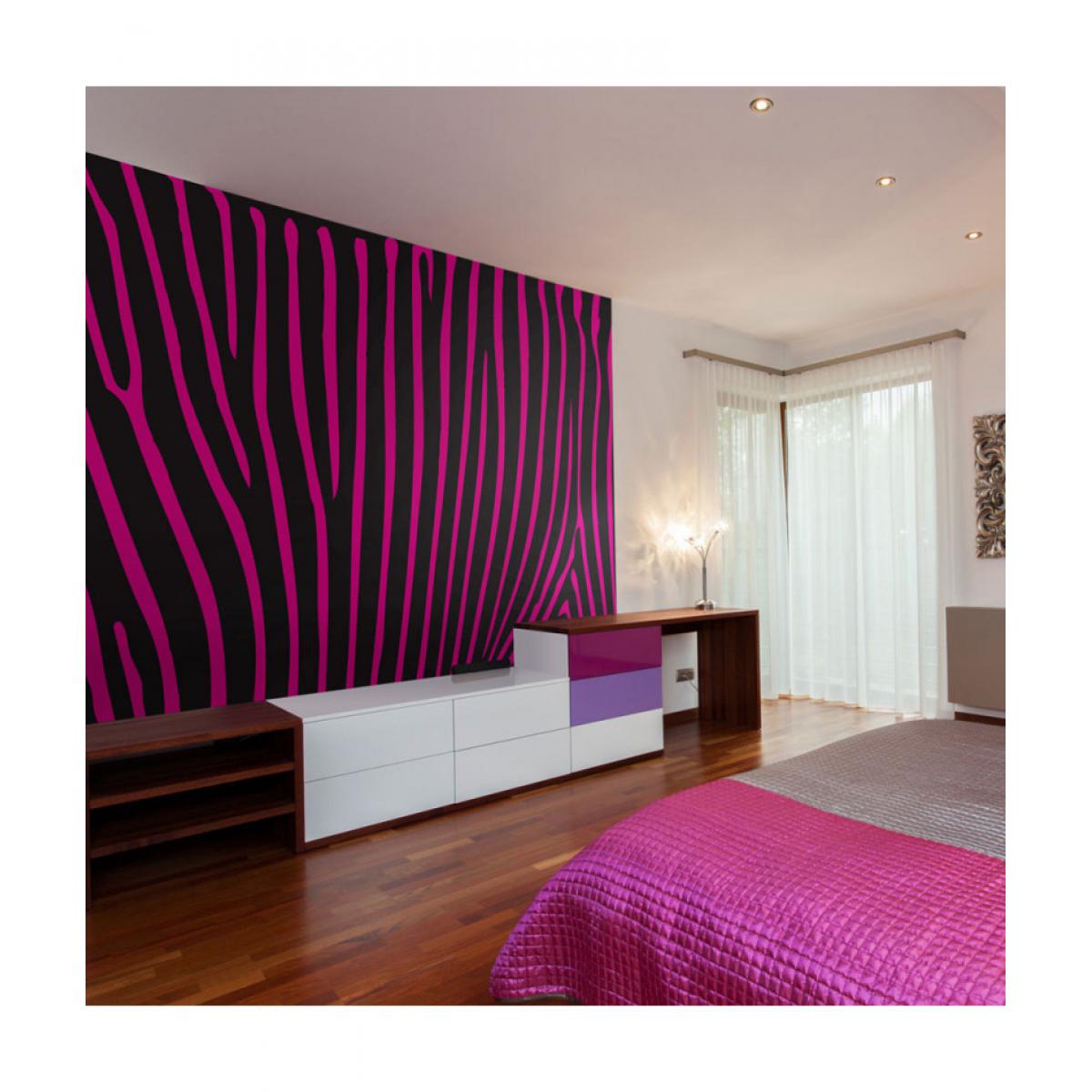 Artgeist - Papier peint - Zebra pattern (violet) 400x309 - Papier peint