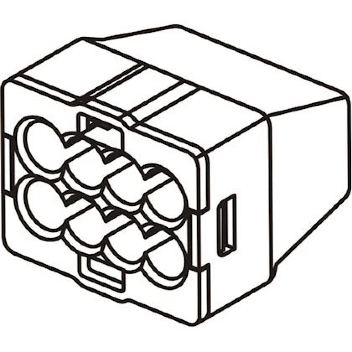 Bizline - borne de connexion - transparente - 2 entrées - 0.5 à 2.5 mm2 - boite de 1000 - bizline 103422 - Accessoires de câblage
