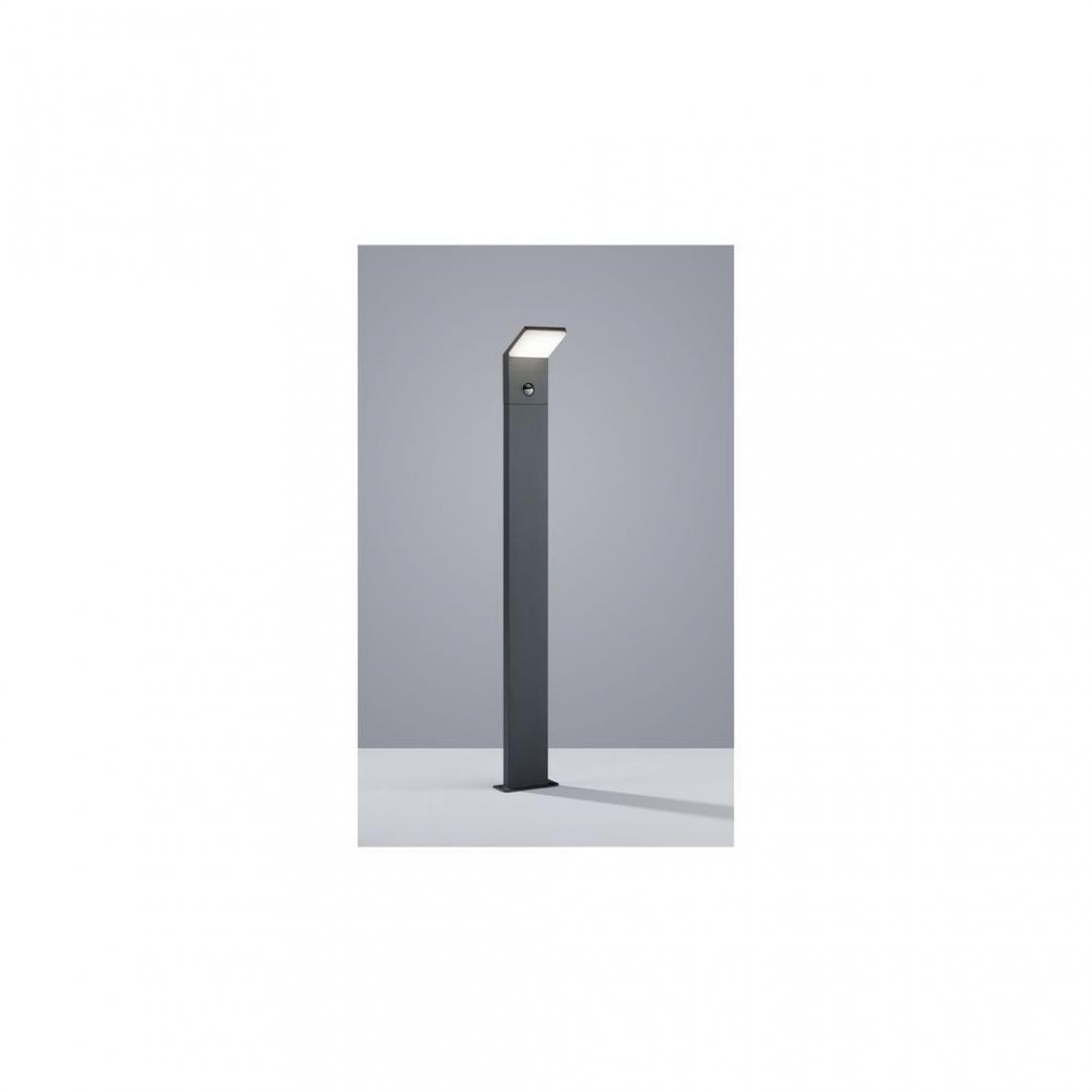 Boutica-Design - Borne Pearl Anthracite Blanc 1x9W SMD LED Detecteur Mouvement - Borne, potelet