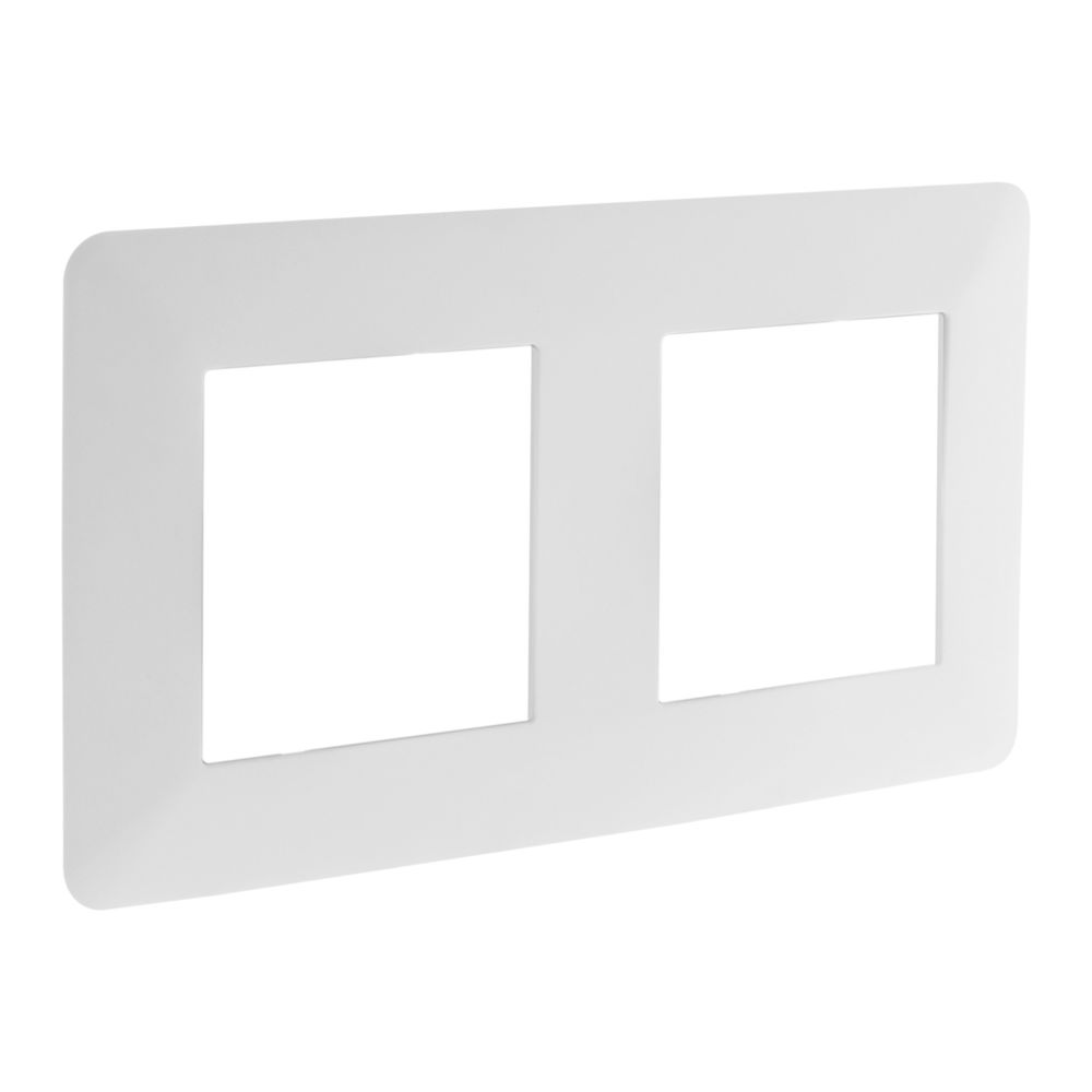 Artezo - Double plaque de finition horizontale blanche - Artezo - Interrupteurs et prises en saillie