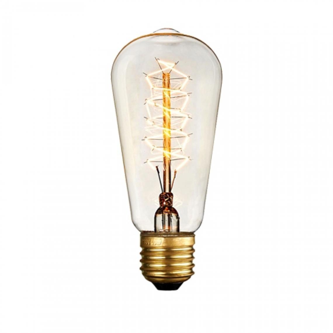 Wewoo - E27 40W Retro Edison Ampoule à incandescence à VintageAC 220V ST64 Spirai - Ampoules LED