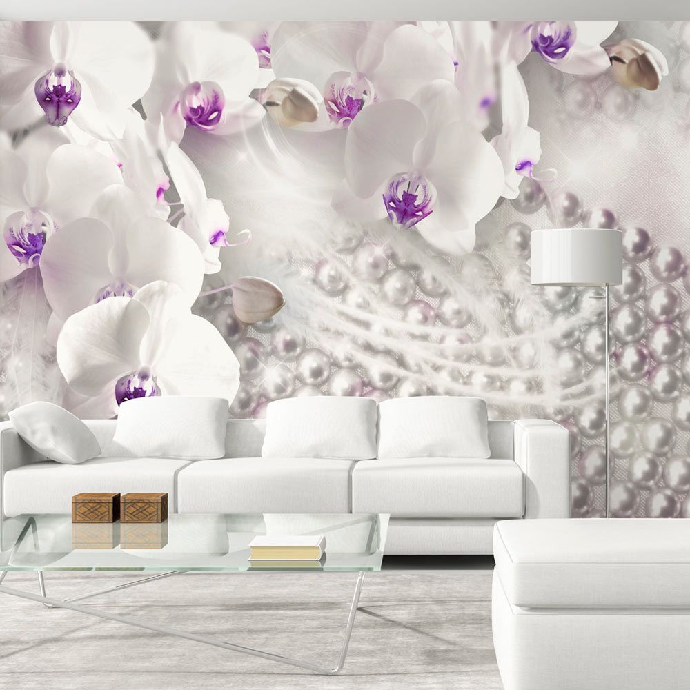 Bimago - Papier peint | Pearl Beauty | 150x105 | Fleurs | Orchidées | - Papier peint