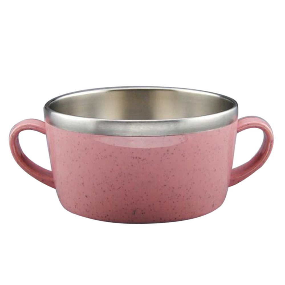 marque generique - bol d'enfants en acier inoxydable qualité alimentaire pour la soupe de riz avoine gruau salade rose - Kitchenette